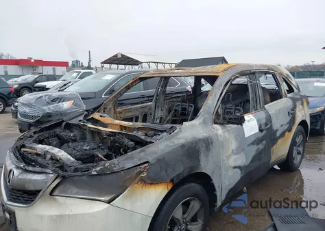 2015 Acura Mdx из США, поврежденный, VIN 5FRYD4H27FB002745